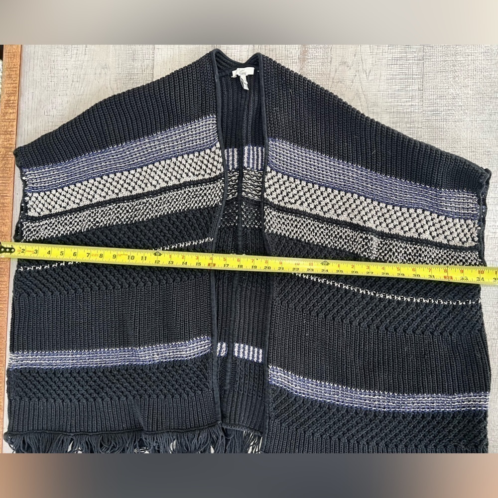 Joie Jolana Black, Grey, White Knitted Cardigan with elbow Sleeves Size M/L - Picture 11 of 15